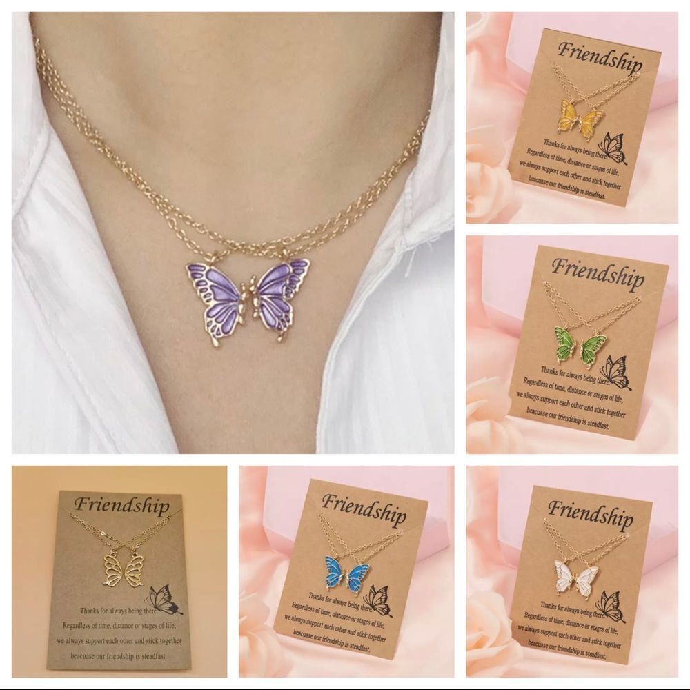 BUTTERFLY FRIENDSHIP  NECKLACE‎